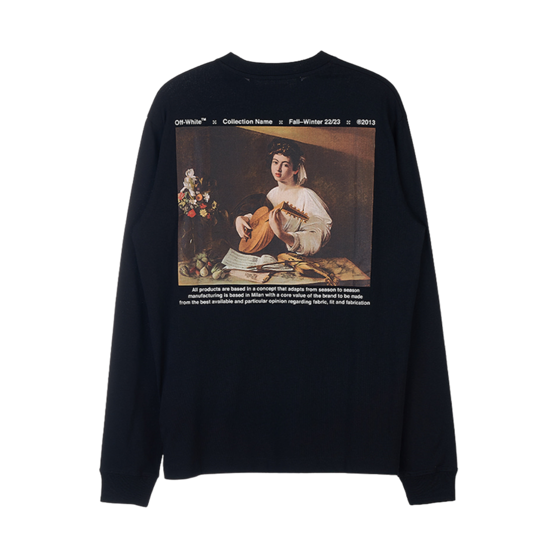 오프화이트 카라바지오 프린트 롱슬리브 티셔츠 블랙(Off-White Caravaggio Print Long Sleeve T-Shirt Black)