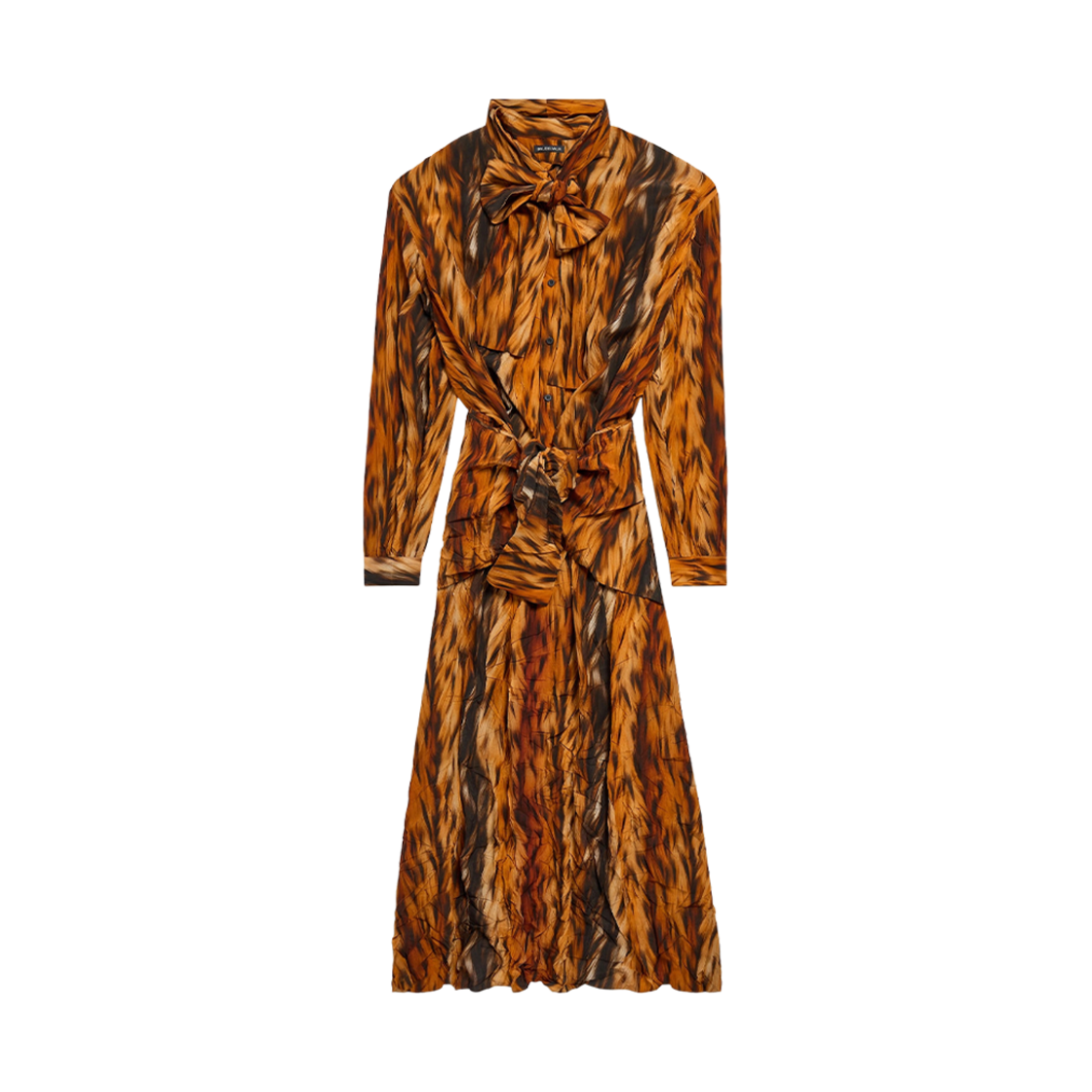 814346TRLD72135 (W) Balenciaga Knotted Dress Brown - 대표 이미지 #1