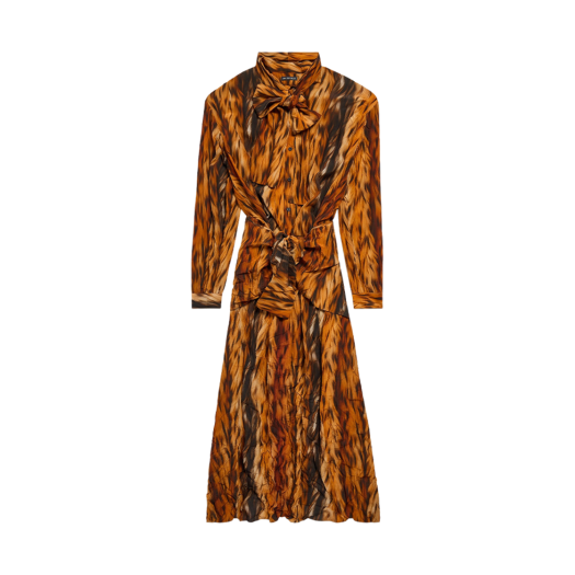 (W) Balenciaga Knotted Dress Brown