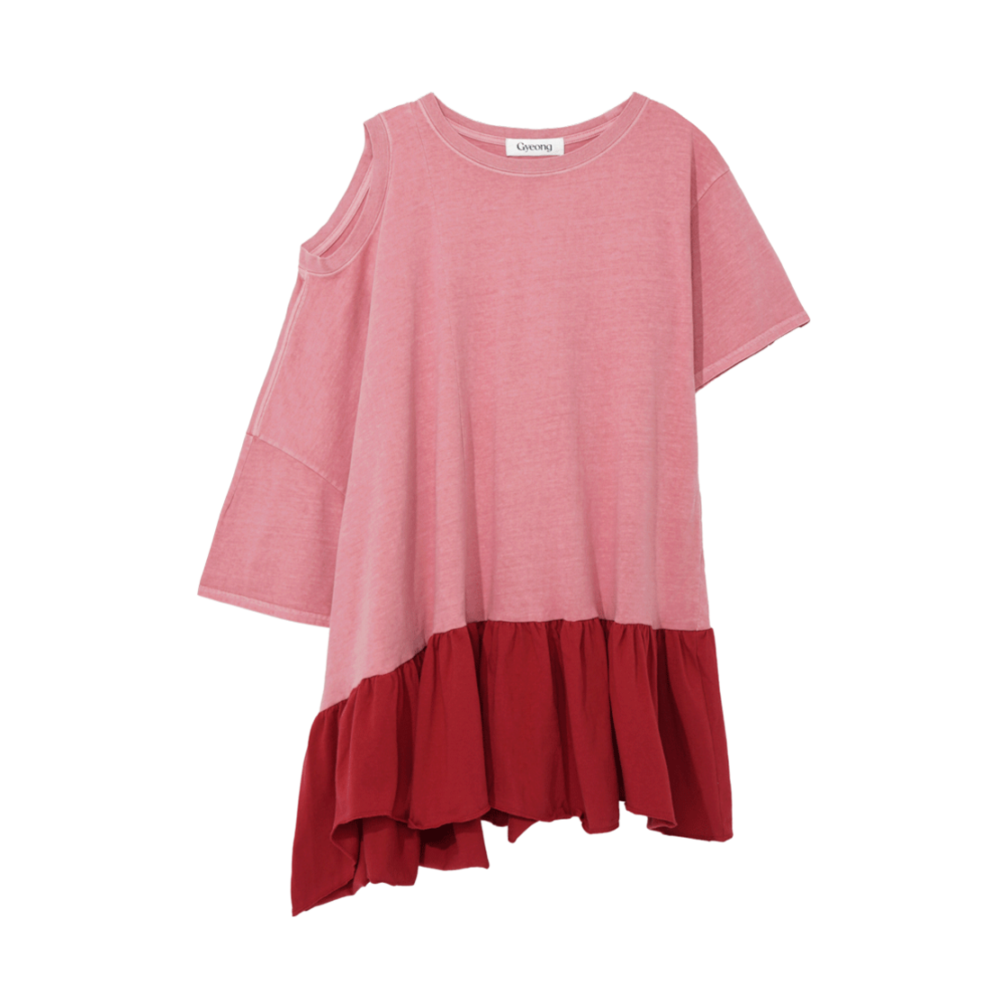 경 오픈 숄더 미니 드레스 핑크(Gyeong Open Shoulder Mini Dress Pink)