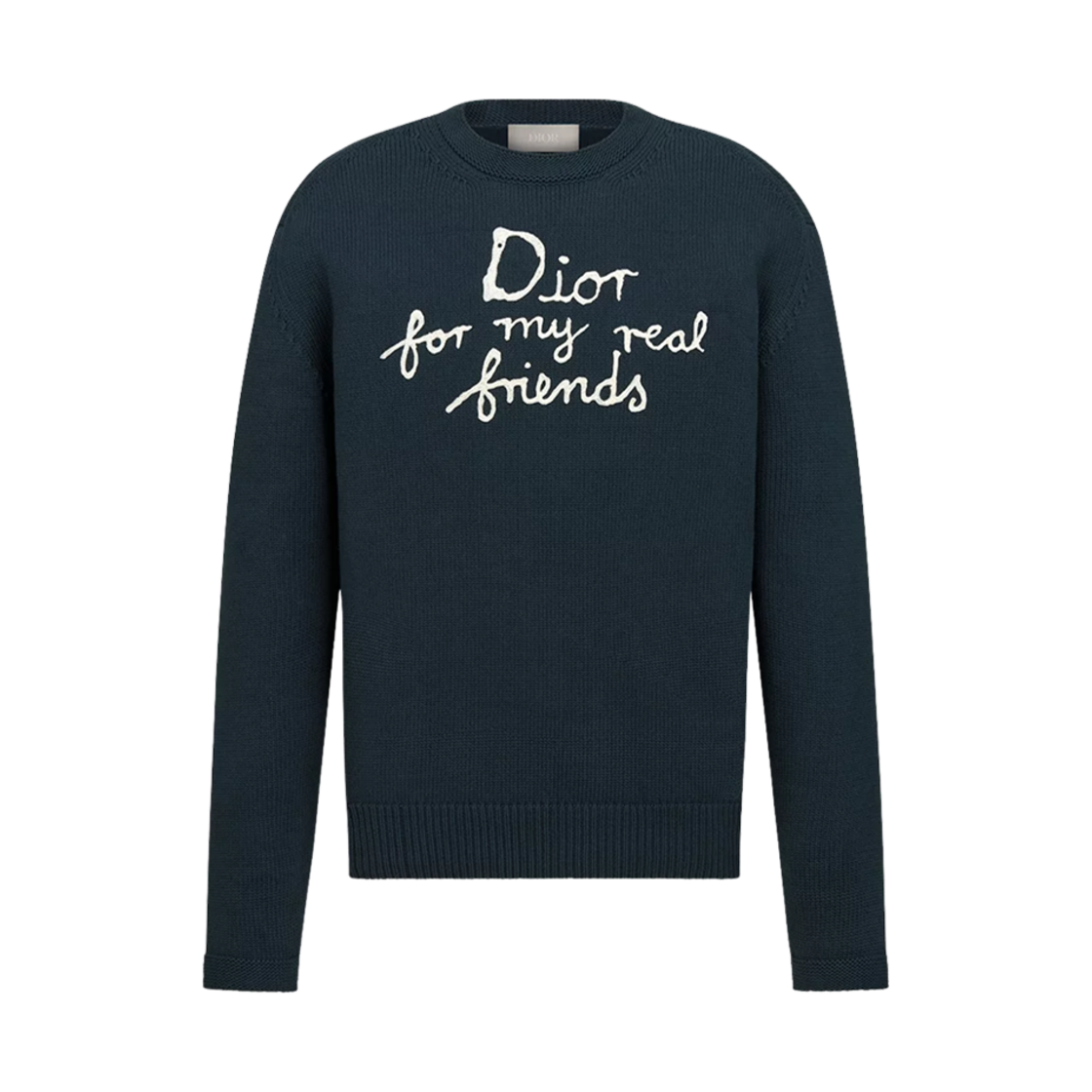 583M618A3003-C570 Dior x Hylton Nel Cotton Blend Jersey Sweater Blue