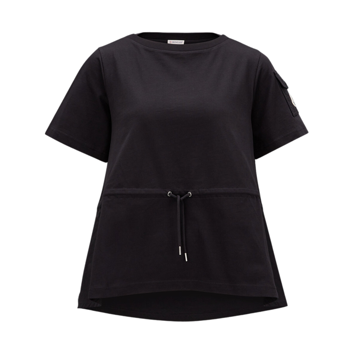 (W) 몽클레르 페플럼 티셔츠 블랙 - 23SS((W) Moncler Peplum T-Shirt Black - 23SS) - 1