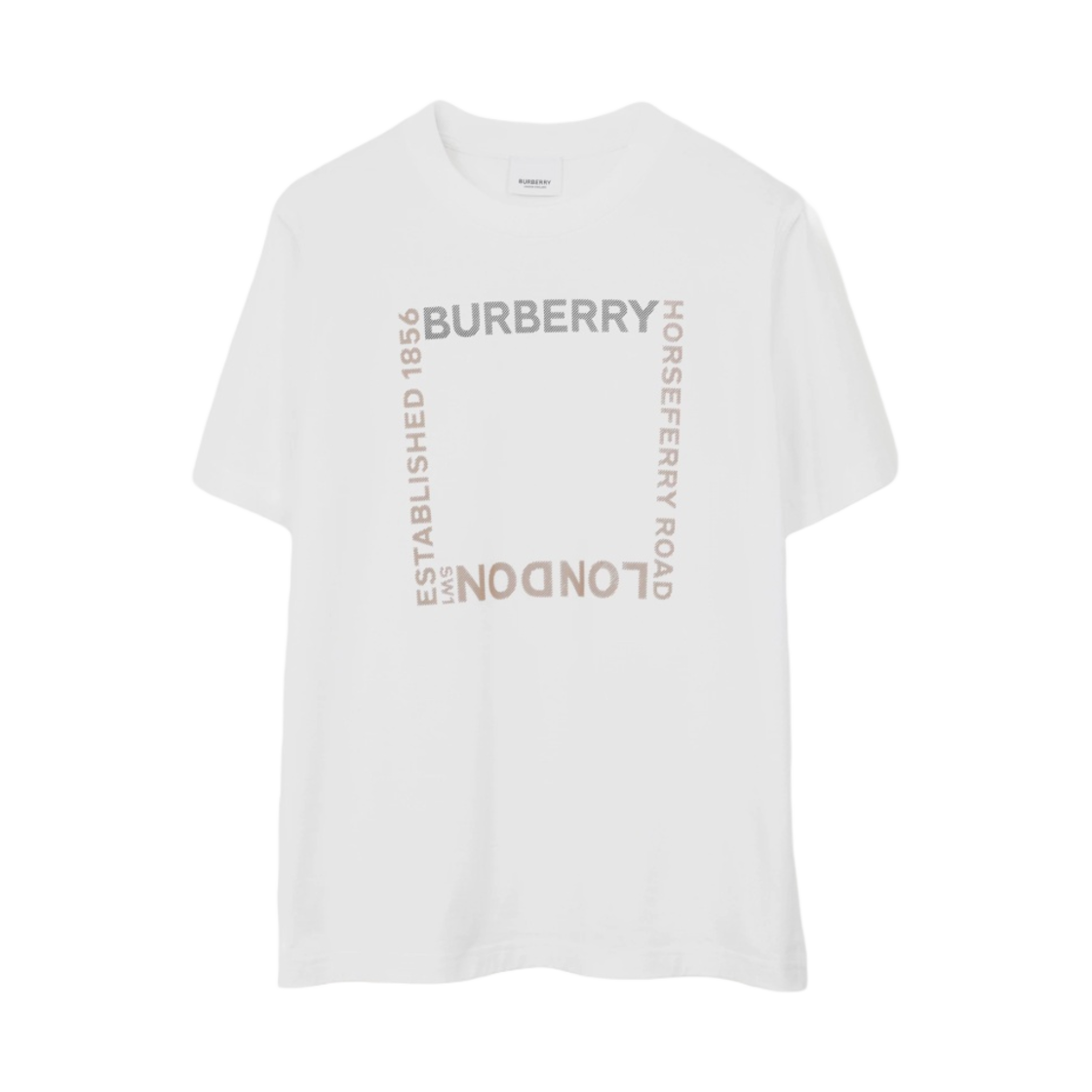 8064473 (W) Burberry Horseferry Square Print T-Shirt White