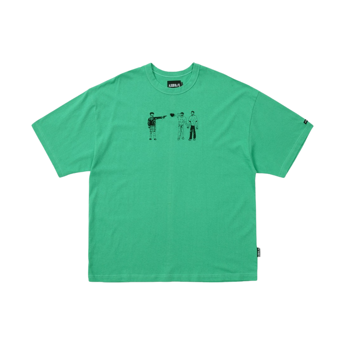 AJO22SSTE03GR Ajobyajo Girls Can Shoot T-Shirt Green