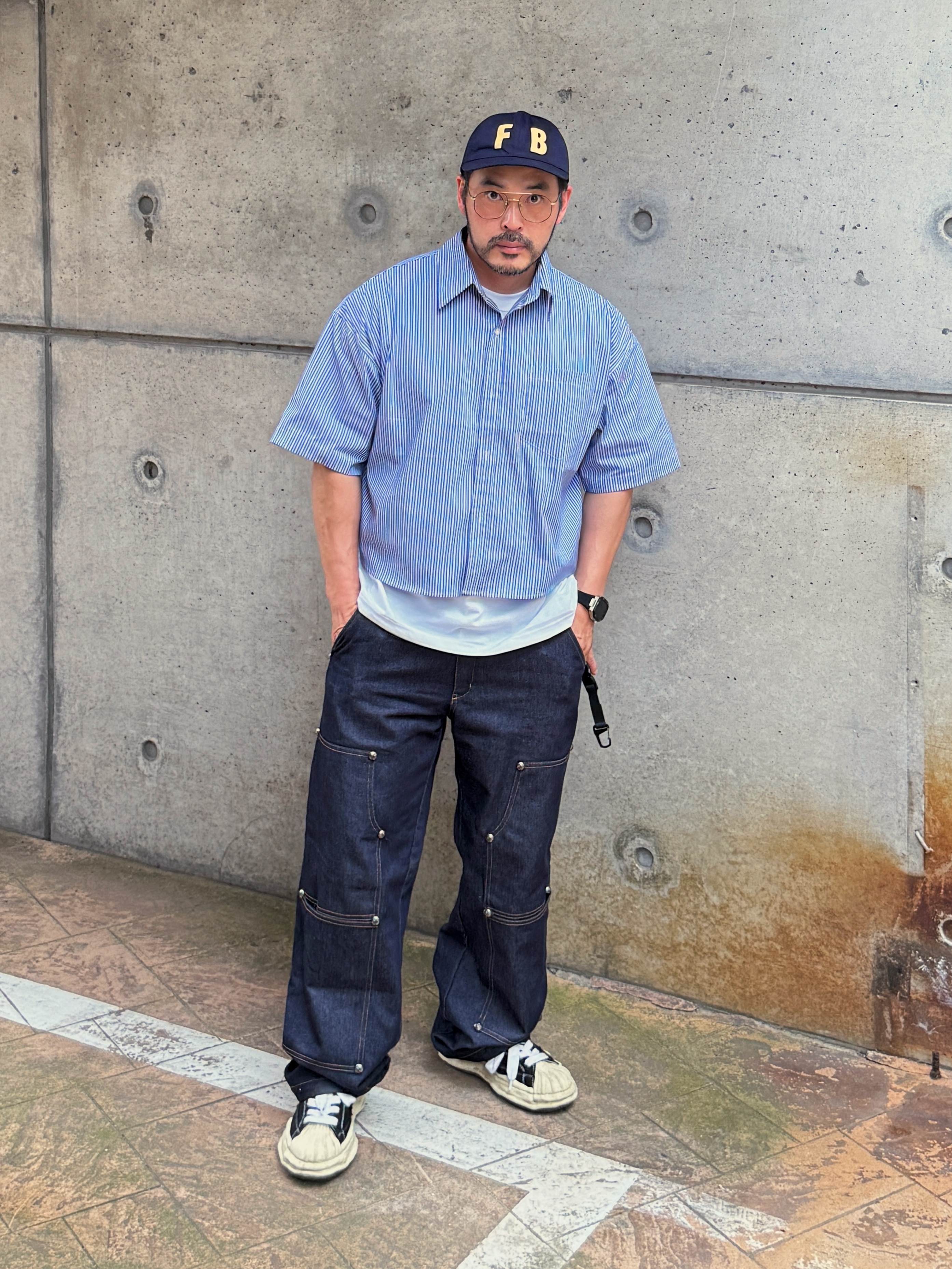 Maison Mihara Yasuhiro Blakey VL OG Sole Canvas Low-top Sneakers Black 착용 스타일 - 4