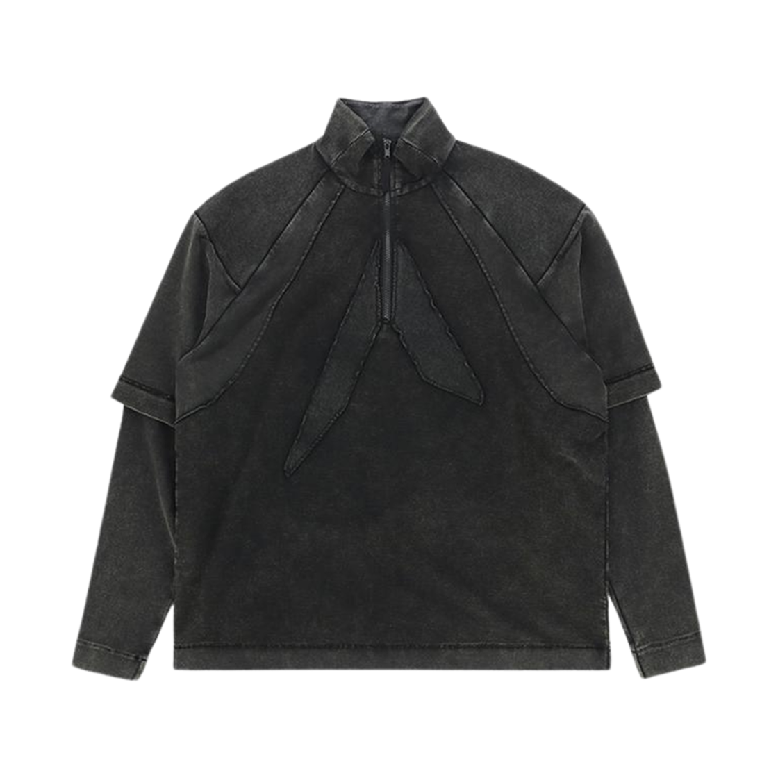 AAUTS0468FA01BLK0003 1017 Alyx 9SM Logo Double Sleeve Zip T-Shirt Black