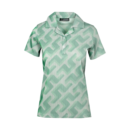 (W) J.Lindeberg Solange 3D Rib Polo Green 3D Bridge