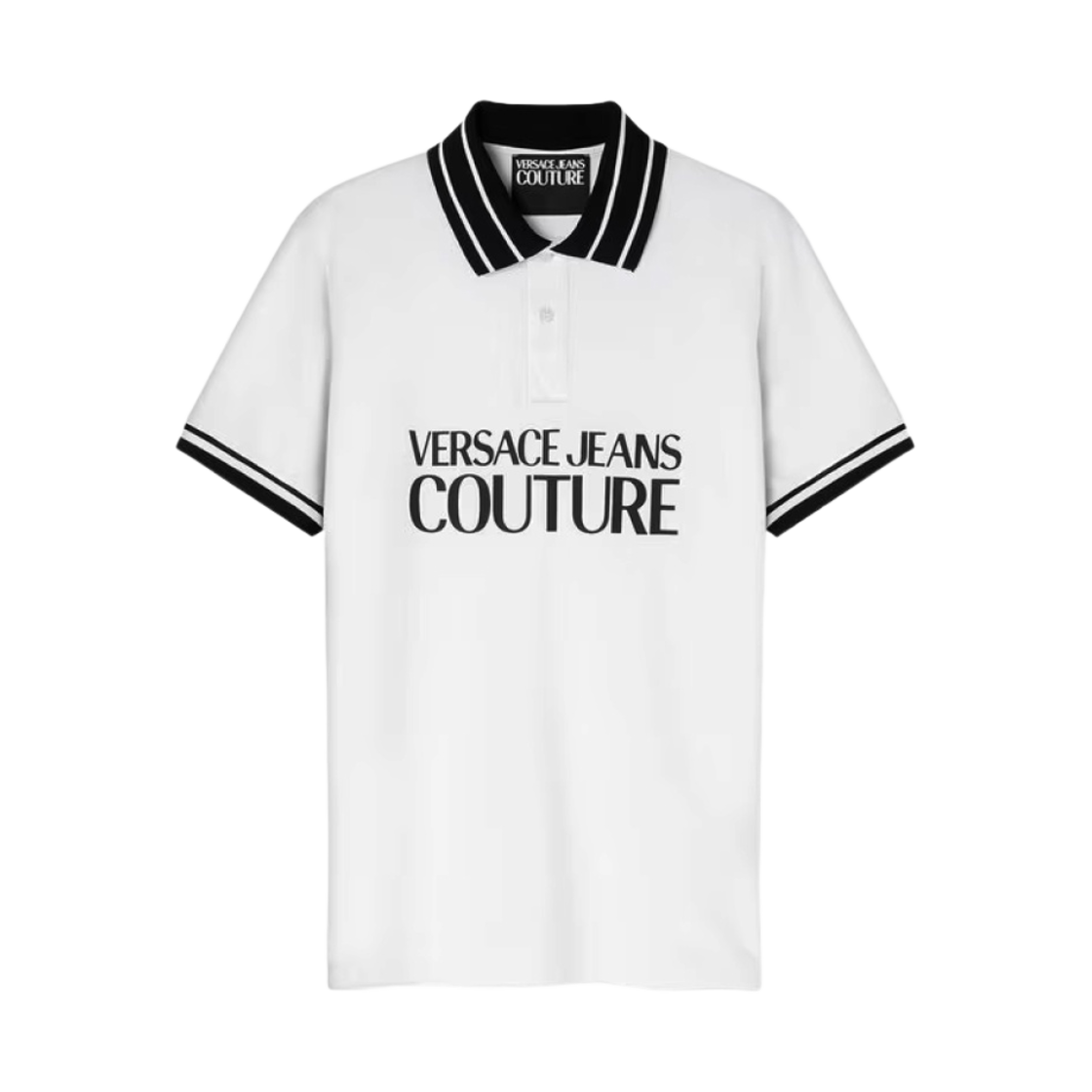 베르사체 로고 폴로 셔츠 화이트(Versace Logo Polo Shirt White) - 1