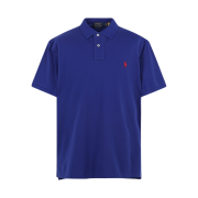 Polo Ralph Lauren Custom Slim Fit Mesh Polo Shirt Blue Heritage Blue
