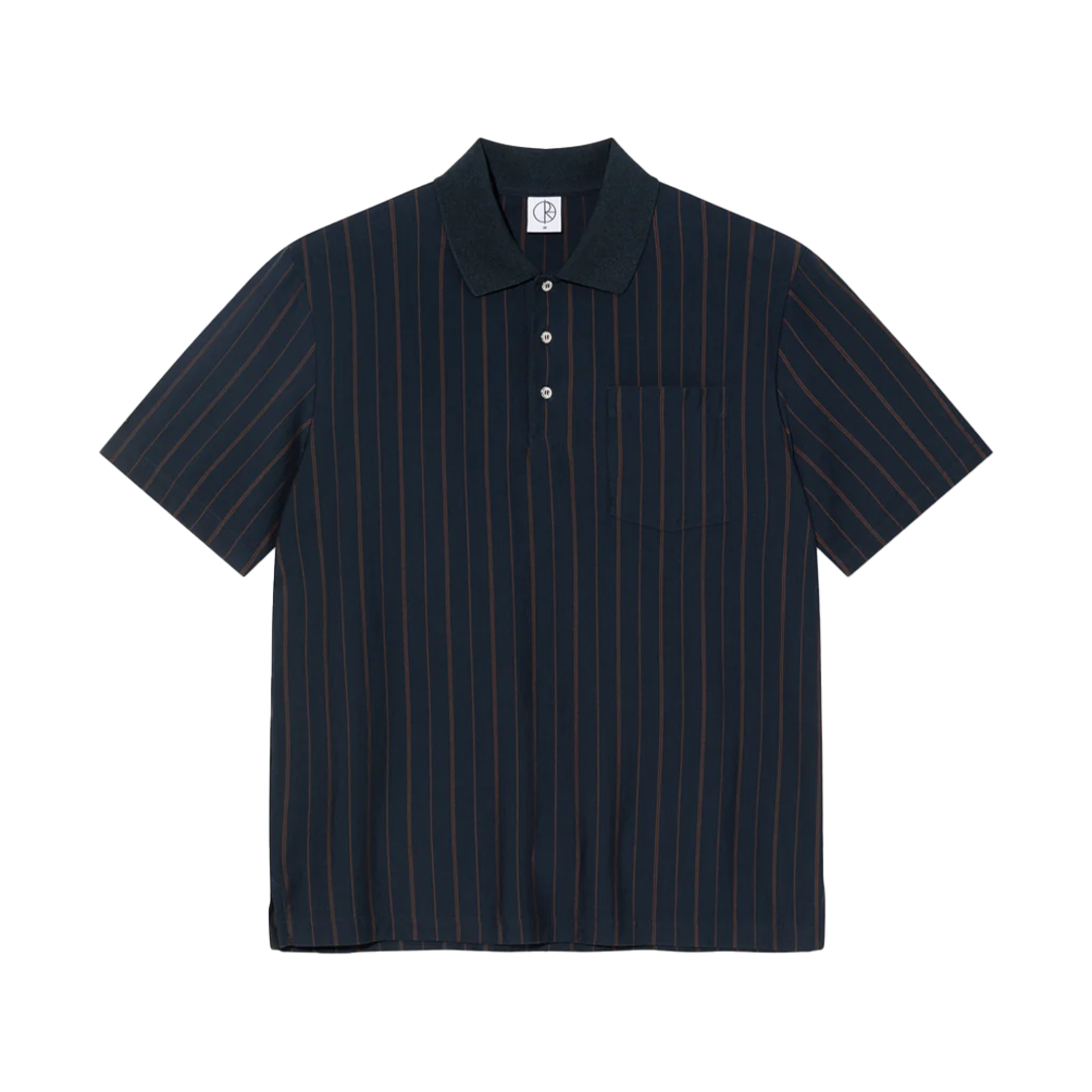 P000BIZW Polar Skate Co. Fancy Polo Shirt Navy/Brown