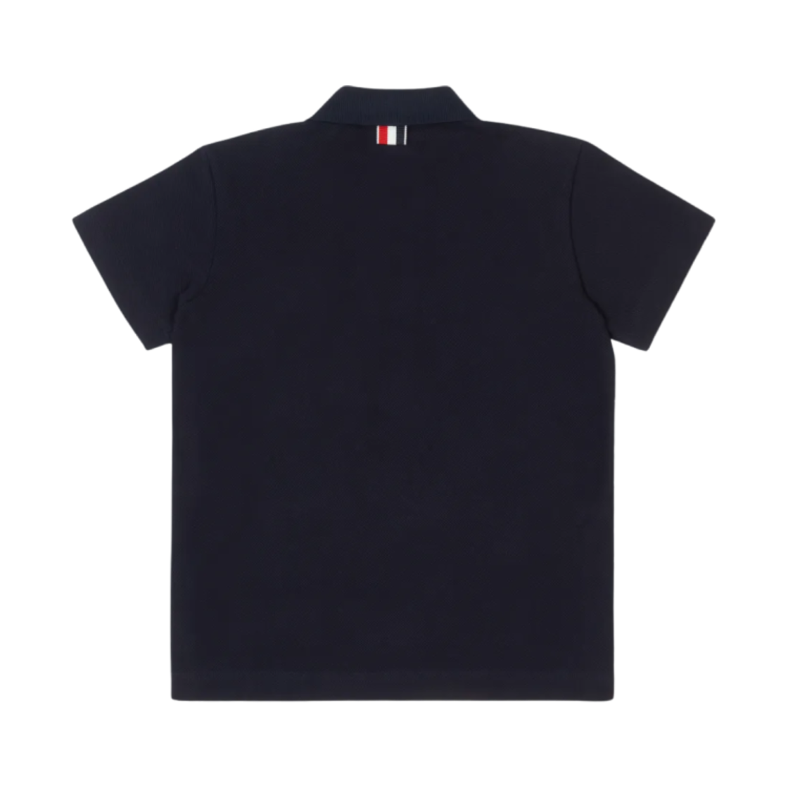 (키즈) 톰브라운 코튼 피케 클래식 숏슬리브 폴로 셔츠 네이비((Kids) Thom Browne Cotton Pique Classic Short Sleeve Polo Shirt Navy) - 2