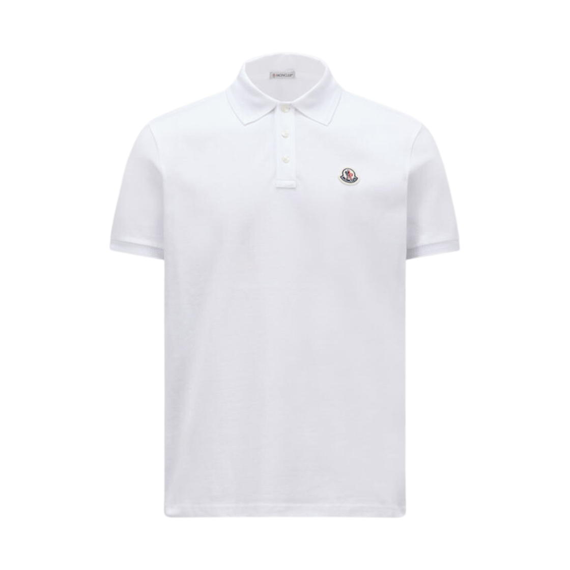 J2-091-8A00009-84556-002 Moncler Logo Patch Polo Shirt White - 24FW