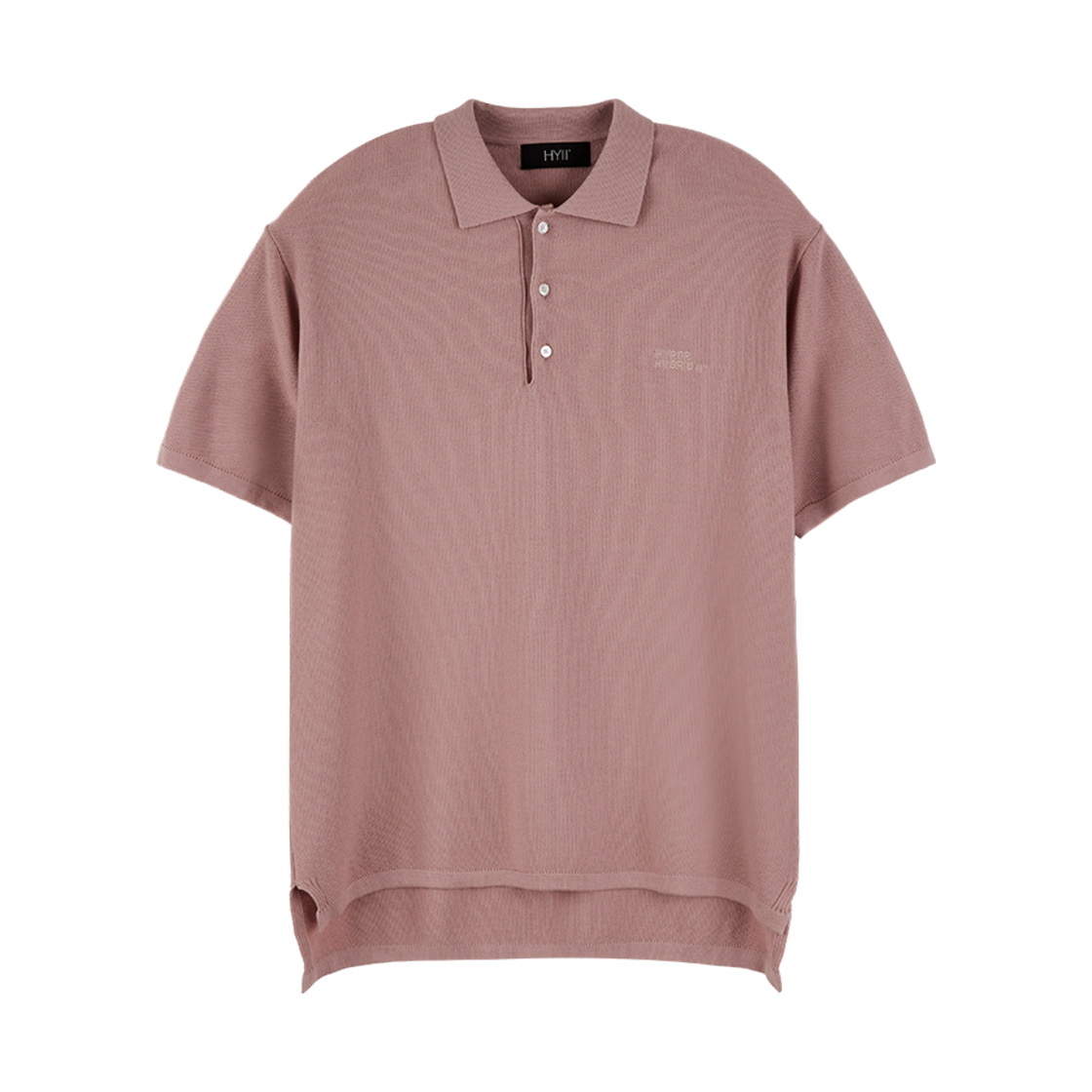 하이투 소프트 텍스쳐 니트 폴로 셔츠 핑크(HYII Soft Textured Knit Polo Shirt Pink)