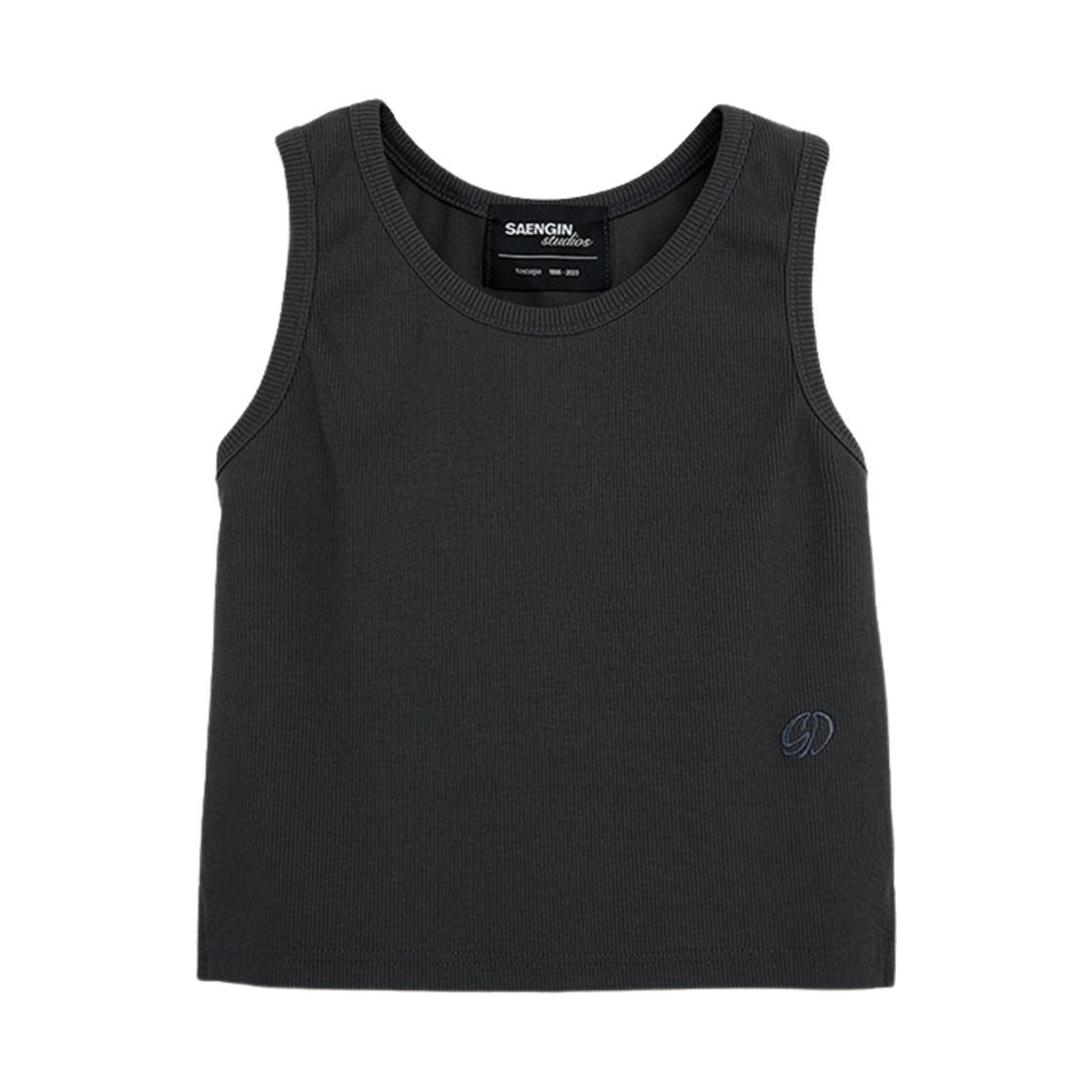23FWTP009 Saenginstudios Heavy Ribbed Sleeveless Shirt Charcoal