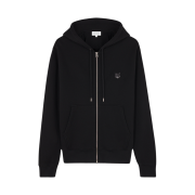 Maison Kitsune Bold Fox Head Patch Comfort Zipped Hoodie Black