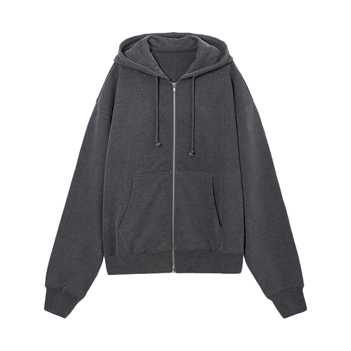 FDC31TSW02DG Fielders Pigment Dyeing Hoodie Zip Up Deep Gray