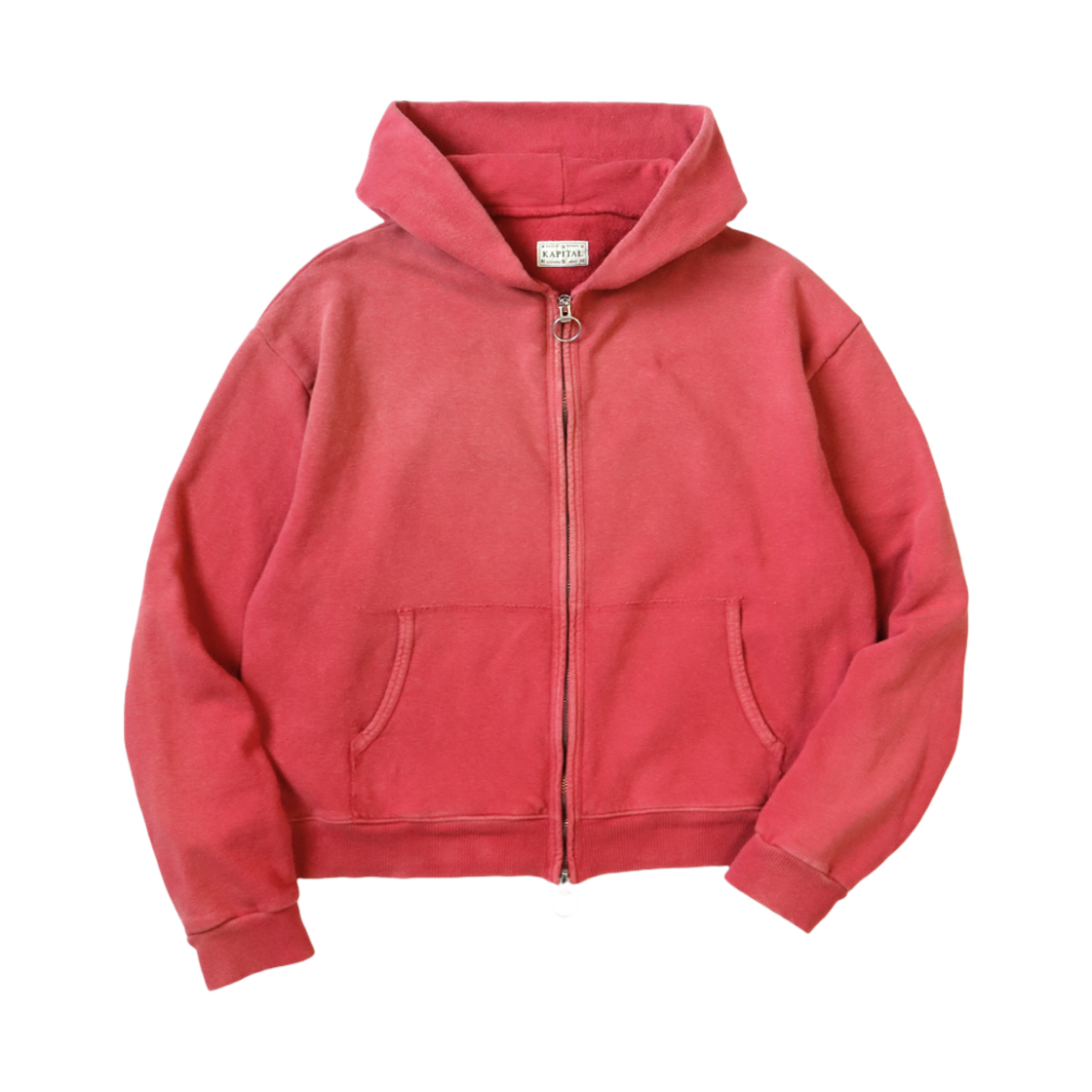 캐피탈 플리스 집업 짐 후드 레드(Kapital Fleece Zip Up Gym Hoodie Red) - 1