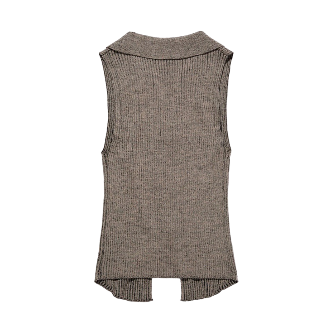 (W) 미스치프 니티드 투톤 슬리브리스 베이지 블랙((W) Mischief Knitted Two Tone Sleeveless Beige Black) - 2