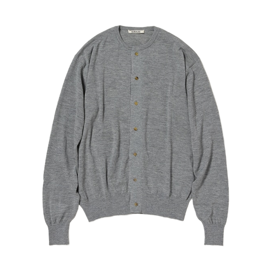 오라리 하드 트위스트 캐시미어 니트 가디건 탑 그레이 - 25SS(Auralee Hard Twist Cashmere Knit Cardigan Top Gray - 25SS) - 1