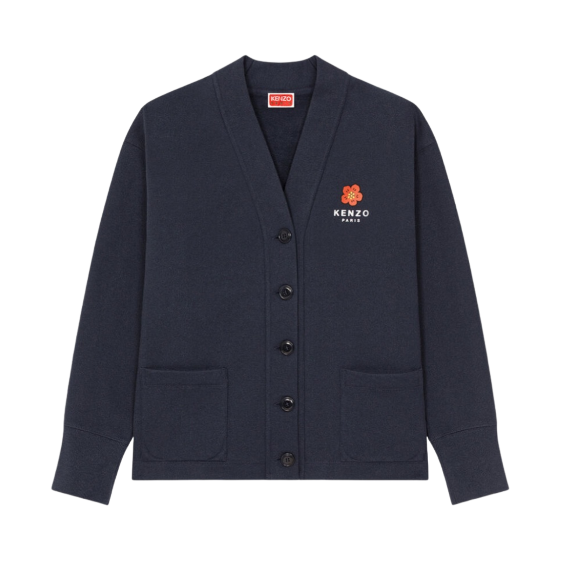 (W) 겐조 보케 플라워 가디건 네이비((W) Kenzo Boke Flower Cardigan Navy) - 1