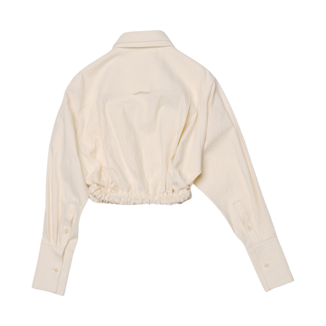 (W) 자크뮈스 르 슈미즈 크라바트 디컨스트럭티드 셔츠 타이 오프 화이트((W) Jacquemus Le Chemise Cravate Deconstructed Shirt Tie Off White) - 2