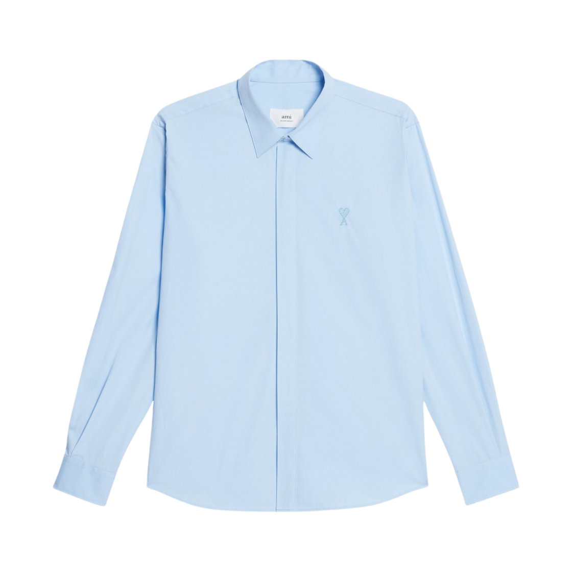 아미 토날 하트 로고 셔츠 스카이 블루(AMI Tonal de Coeur Shirt Sky Blue) - 1