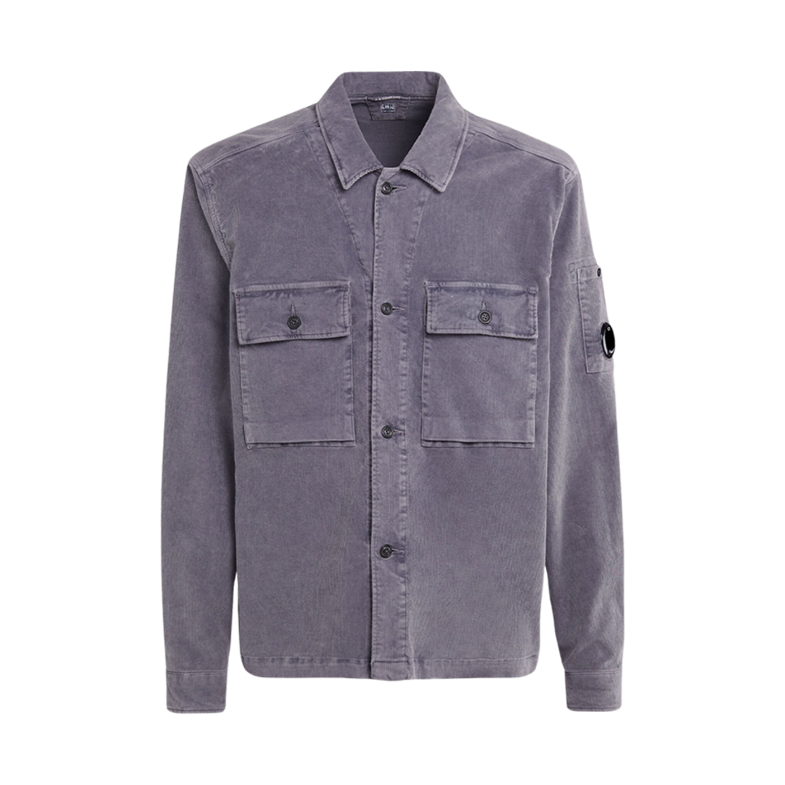 15CMSH294A006409G960 C.P. Company Military Twill Emerized Pocket Shirt Excalibur Grey - 23FW