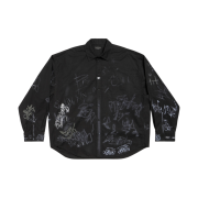 Balenciaga Graffiti Oversized Shirt Black