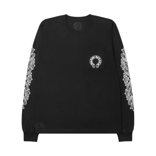 - Chrome Hearts Horse Shoe Long Sleeve T-Shirt Black