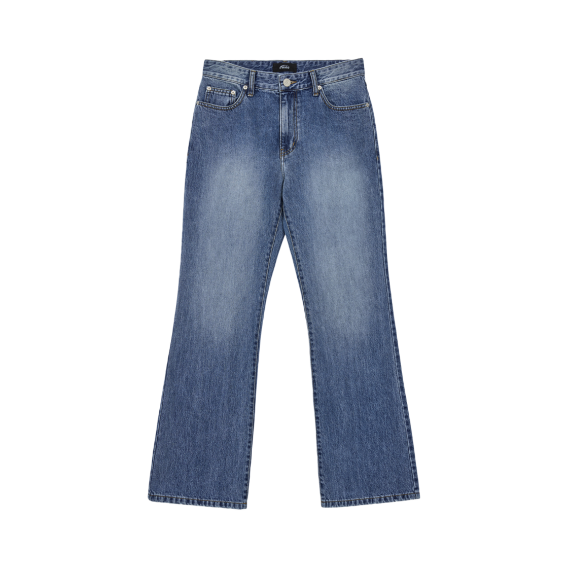 이미스 로즈 세미 플레어 진 블루 데님(Emis Rose Semi Flare Jeans Blue Denim)