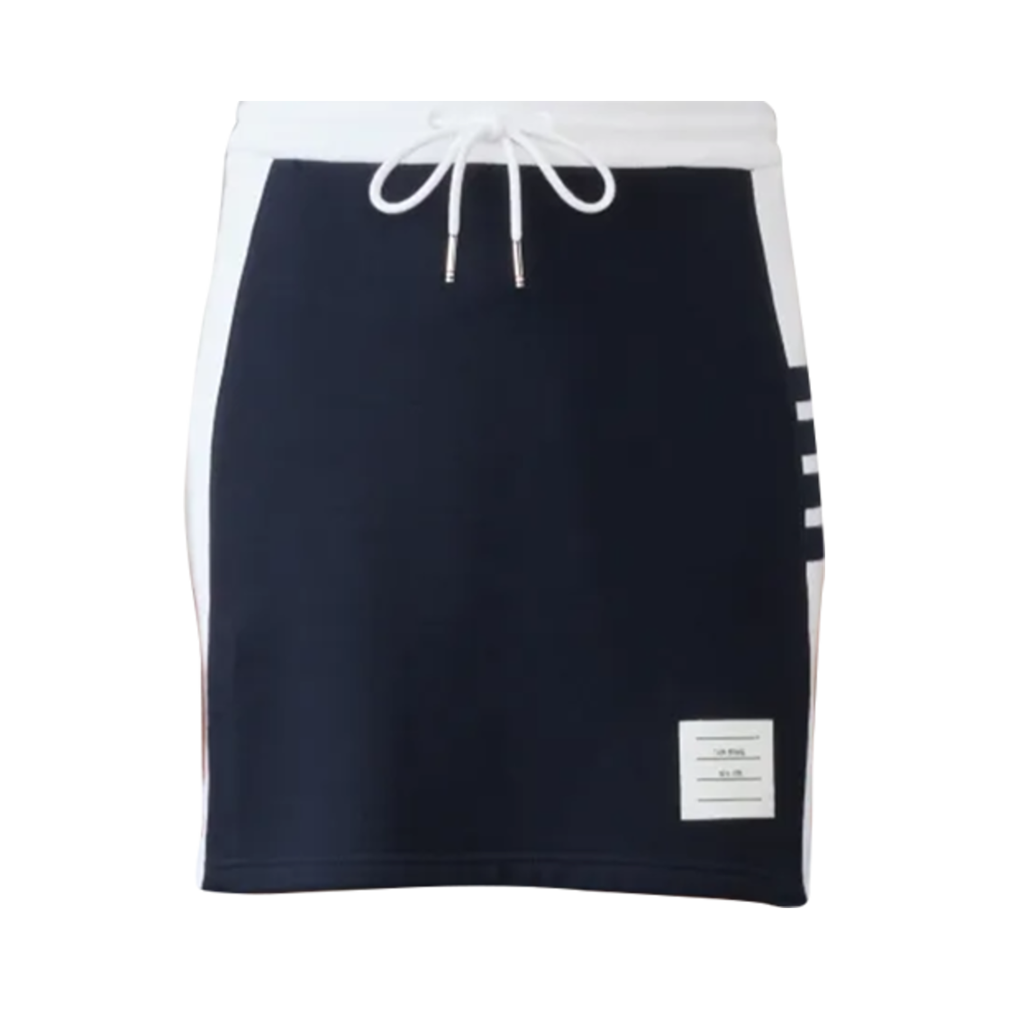 (W) 톰브라운 클래식 사선 저지 미니 스커트 네이비((W) Thom Browne Classic 4-Bar Jersey Mini Skirt Navy) - 1
