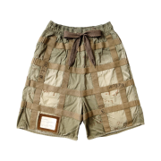 Kapital Cotton Weather Prisoner Craft Tattersall Remade Shorts Khaki