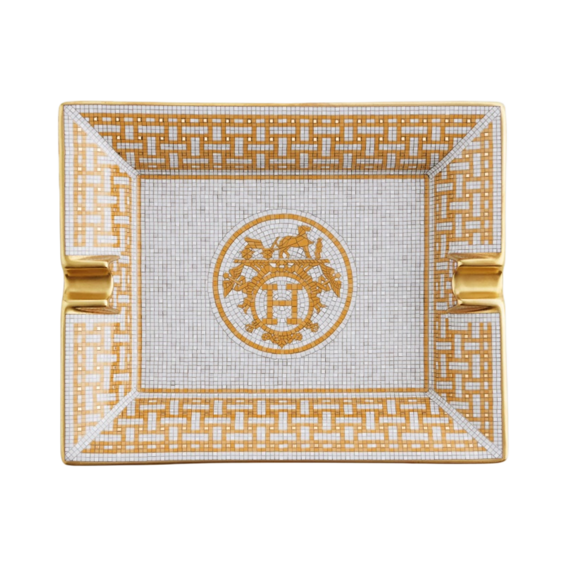 P026096P Hermes Mosaique Au 24 Ashtray Gold