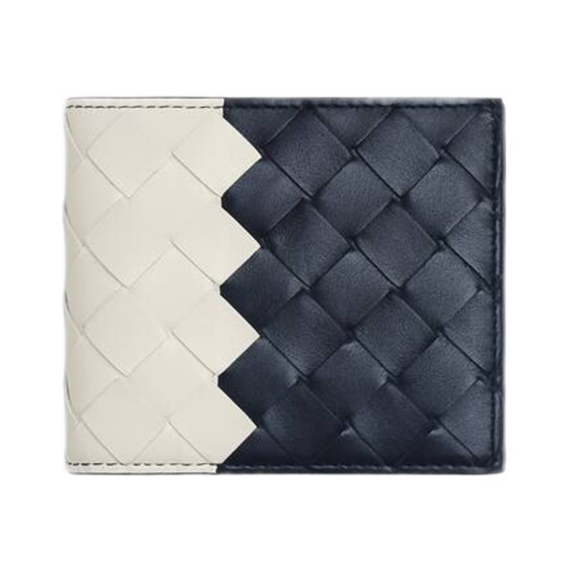 보테가 베네타 인트레치아토 바이폴드 지갑 코인 지갑 스페이스 화이트(Bottega Veneta Intrecciato Bi-Fold Wallet With Coin Purse Space White) - 1