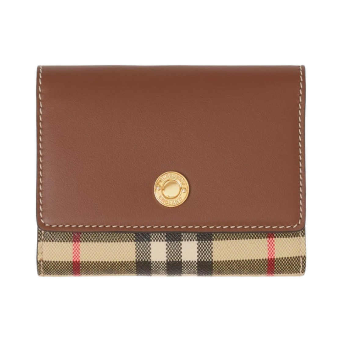 버버리 스몰 빈티지 체크 레더 폴딩 지갑 아카이브 베이지 탄(Burberry Small Vintage Check Leather Folding Wallet Archive Beige Tan)