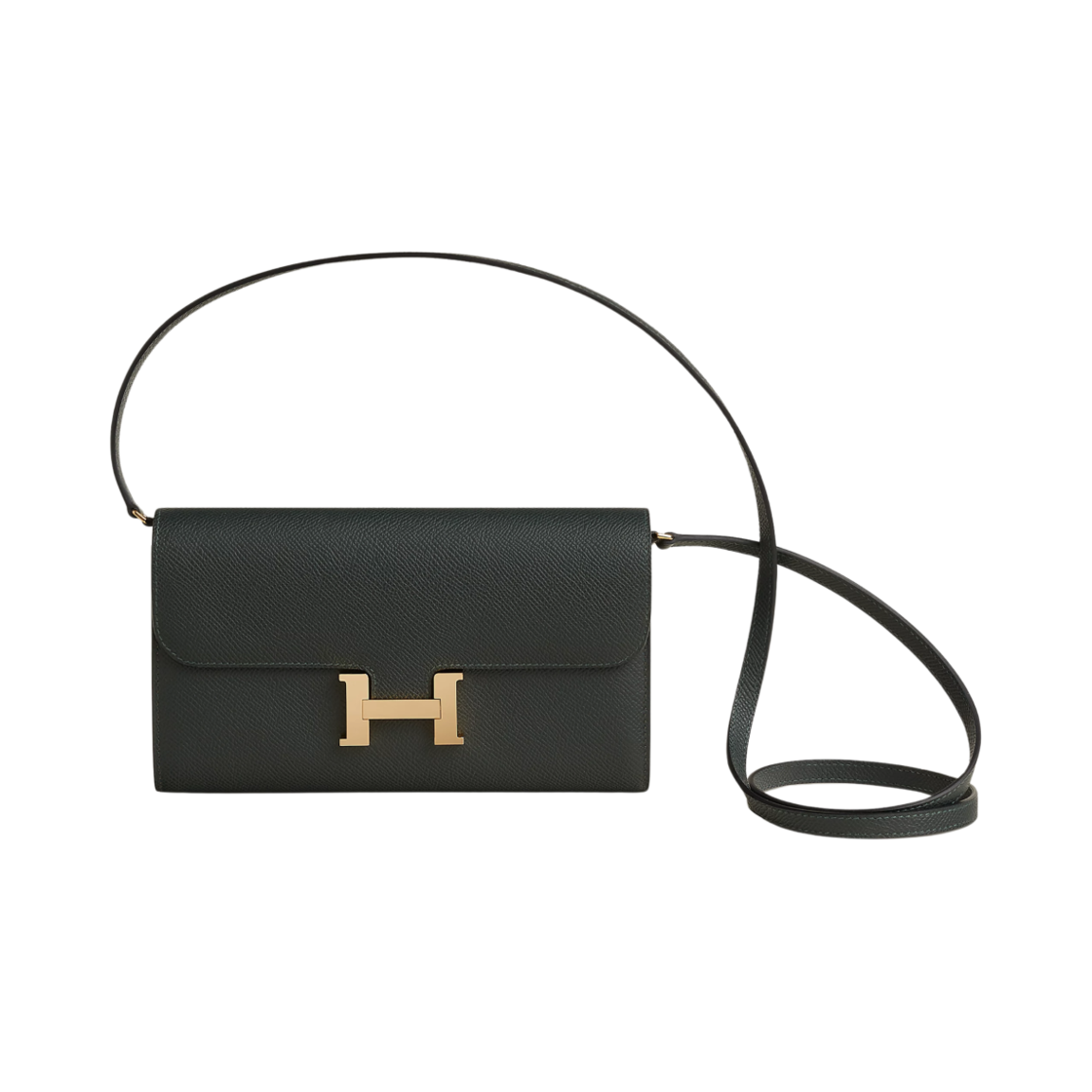 에르메스 콘스탄스 롱 투 고 지갑 앱송 코르다쥬 & 골드 하드웨어 베르 퐁쎄 로즈 달링(Hermes Constance Long To Go Wallet Epsom Cordage & Gold Vert Fonce Rose Darling) - 1