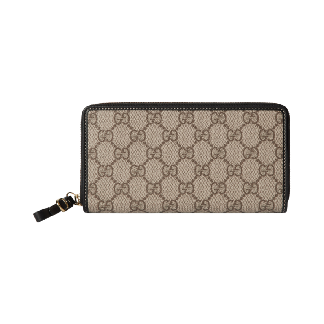 구찌 GG 엠블럼 집 어라운드 지갑 베이지 블랙(Gucci GG Emblem Zip Around Wallet Beige Black) - 1