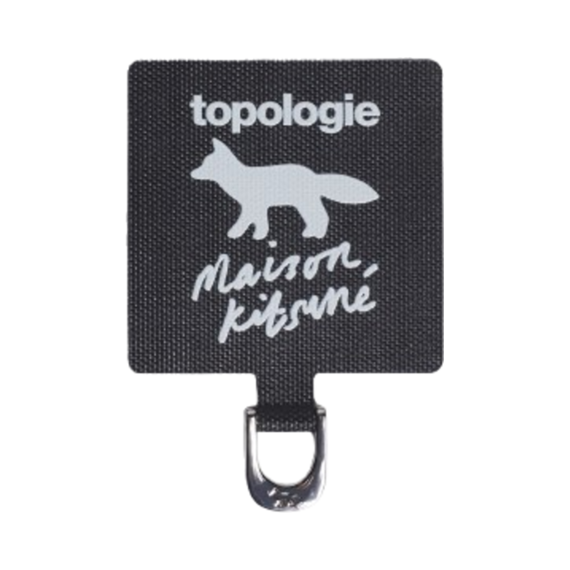 메종 키츠네 x 토폴로지 폰 스트랩 어댑터 블랙(Maison Kitsune x Topologie Phone Strap Adapter Black)