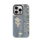Casetify x Matin Kim iPhone Destroyed Denim Magsafe Mirror Case Silver