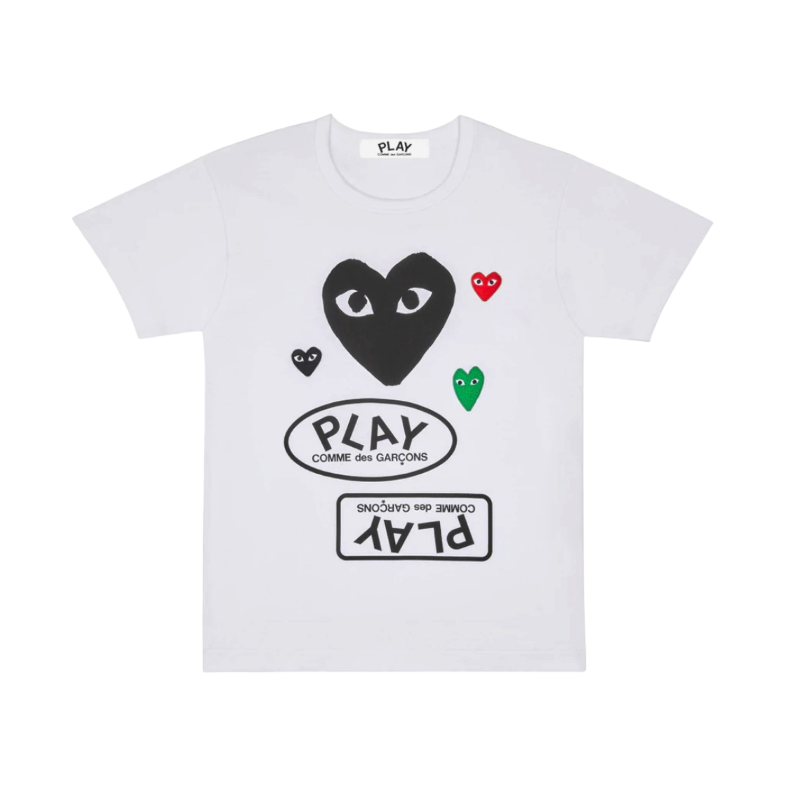 AZ-T281-051-1 (W) Play Comme des Garcons Multi Heart T-Shirt White