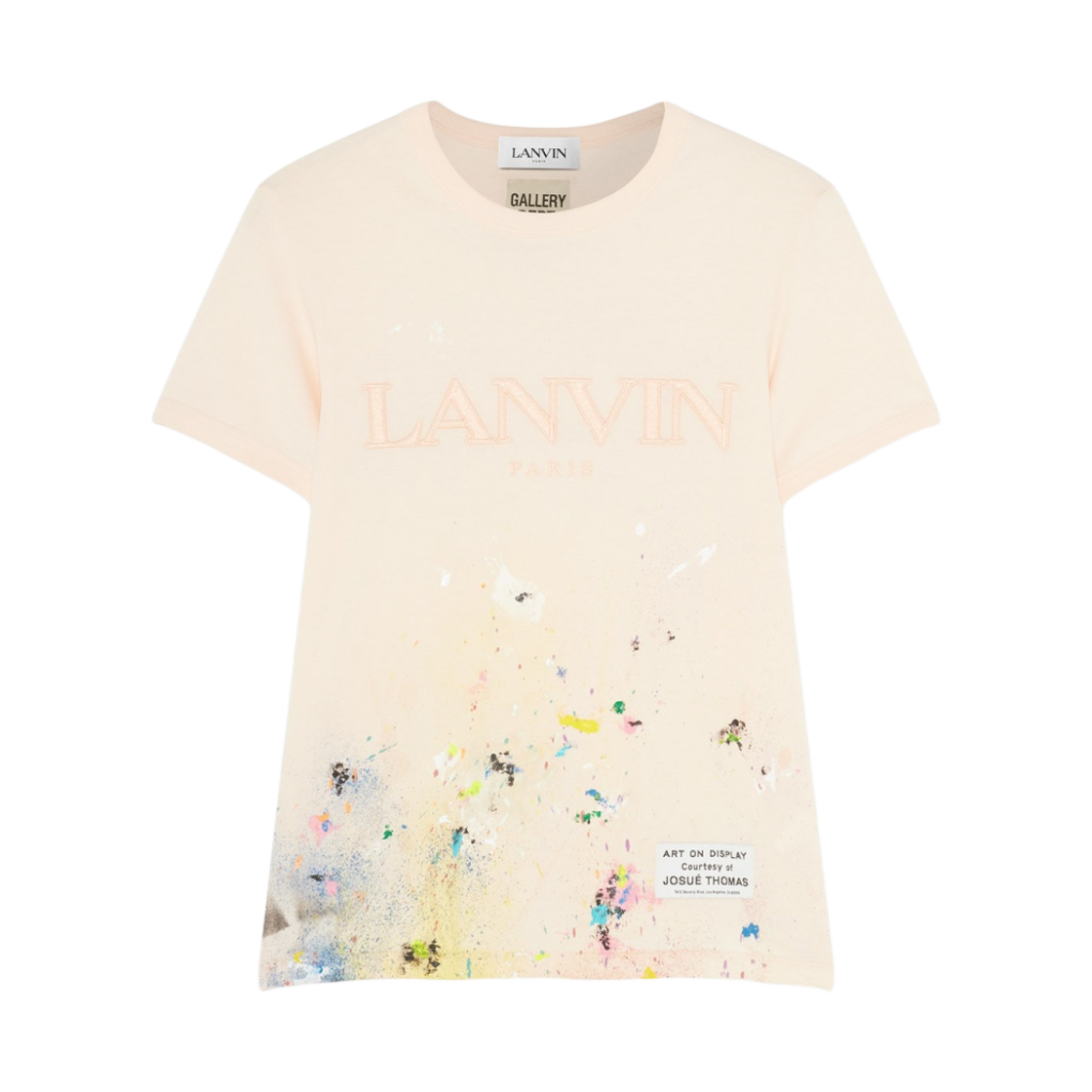 (W) 갤러리 디파트먼트 x 랑방 자수 페인티드 패턴 티셔츠 아이보리((W) Gallery Dept. x Lanvin Embroidered Painted Pattern T-Shirt Ivory)
