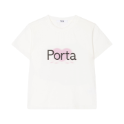 Porta Fitted Logo Half Top White