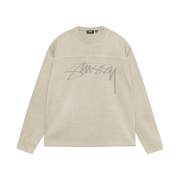 Stussy Pigment Dyed Cotton Football Crew Sand