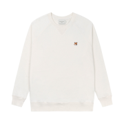 Maison Kitsune Fox Head Patch Classic Sweatshirt Ecru
