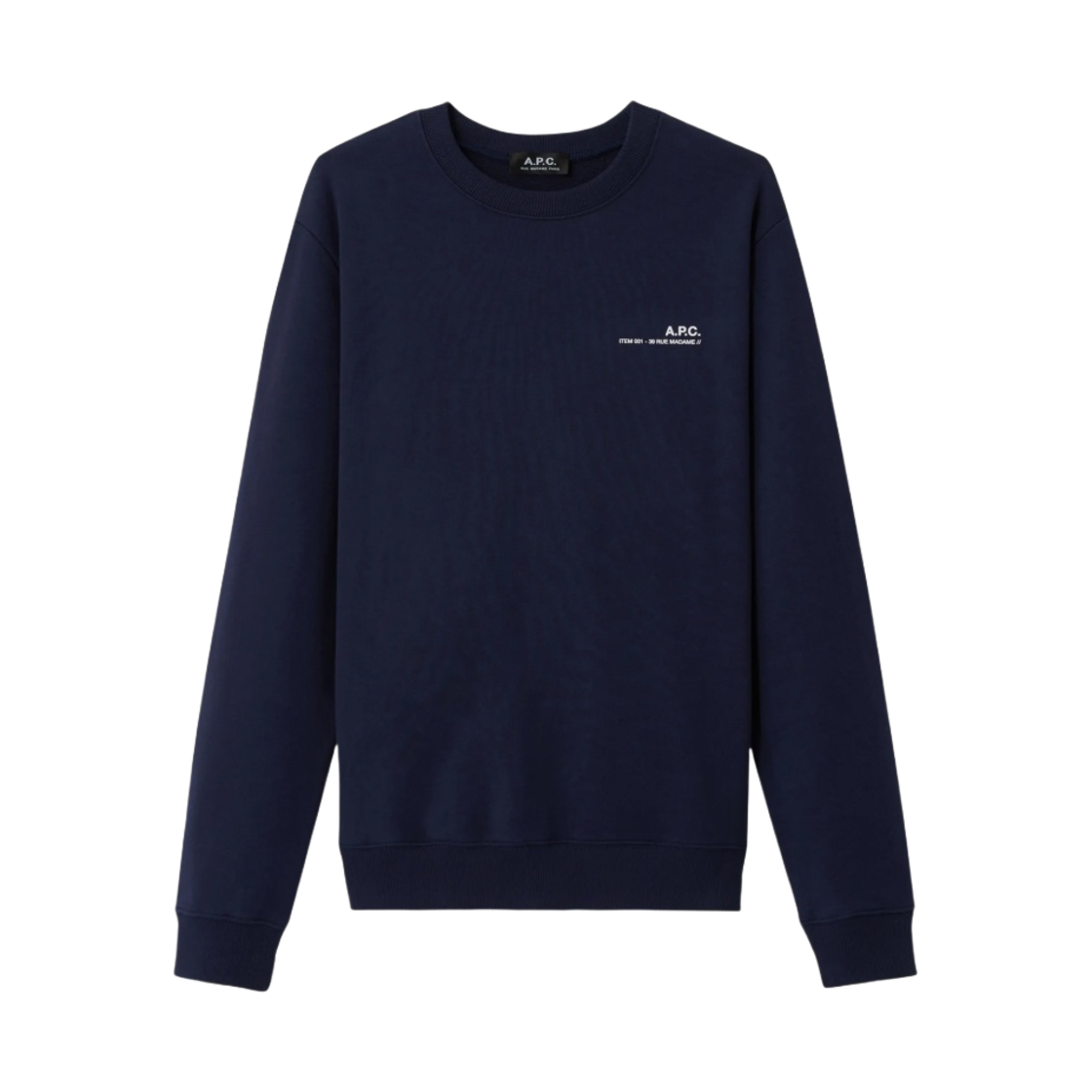아페쎄 아이템 스웨트셔츠 다크 네이비 블루(A.P.C. Item Sweatshirt Dark Navy Blue)