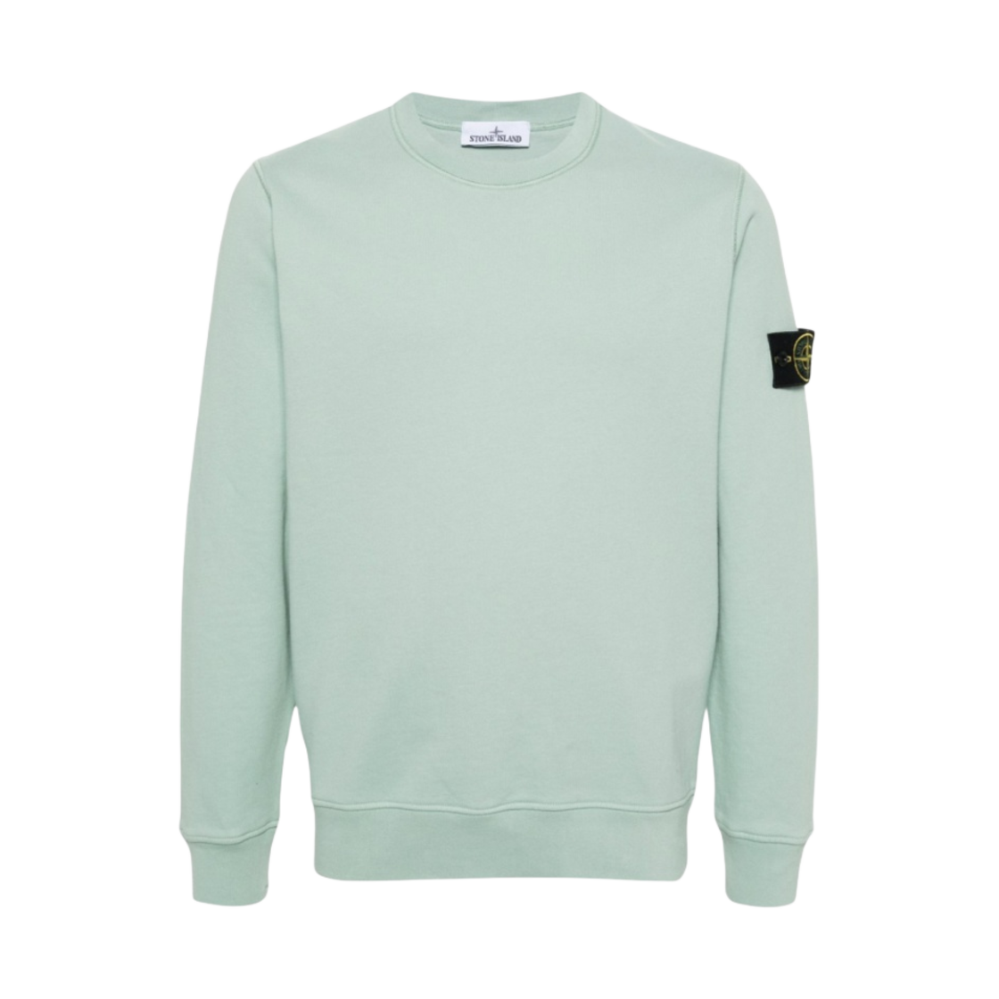 801563051-V0052 Stone Island 63051 Cotton Fleece Garment Dyed Sweatshirt Light Green - 24SS