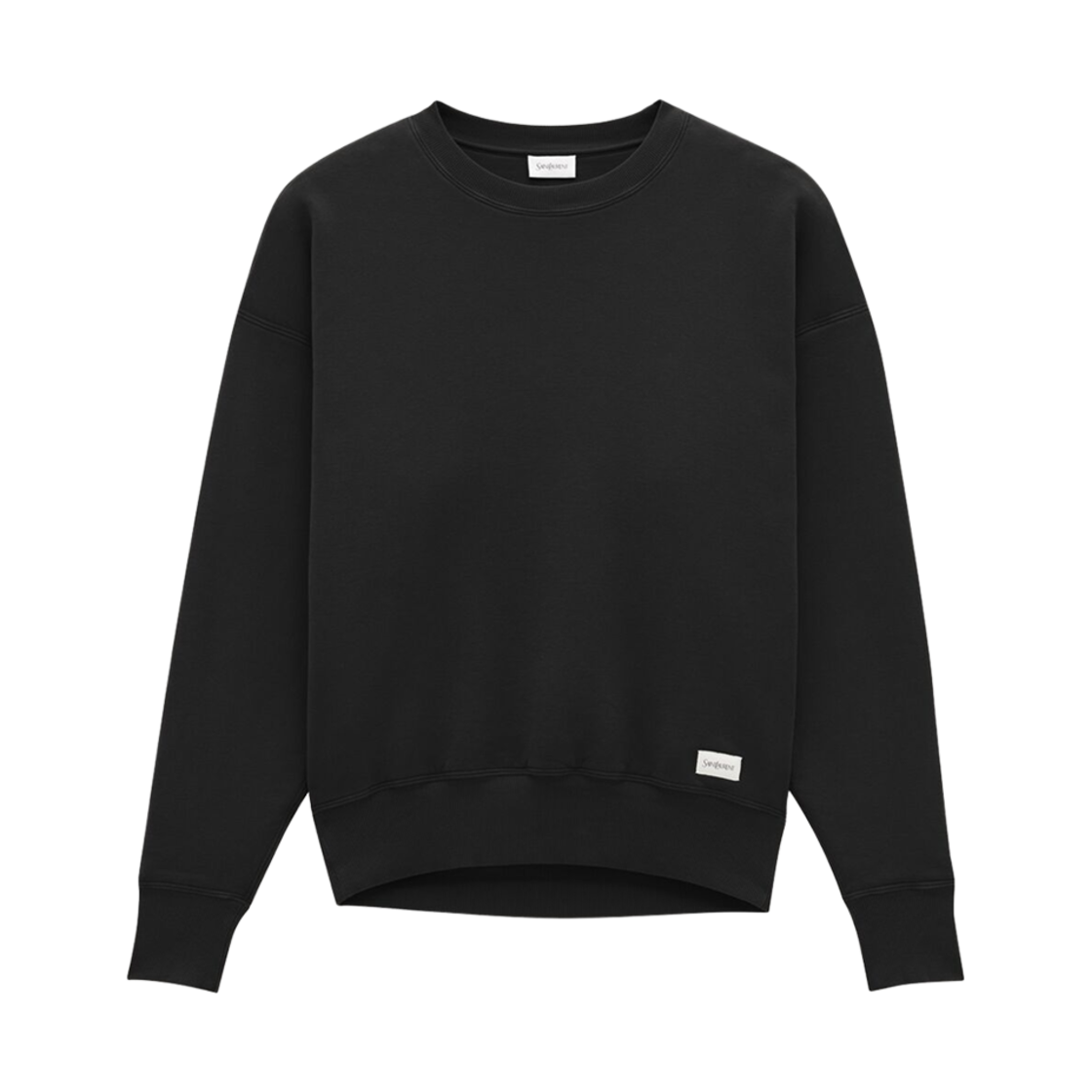 생로랑 오버사이즈 플리스 스웨트셔츠 블랙(Saint Laurent Oversized Fleece Sweatshirt Black) - 1