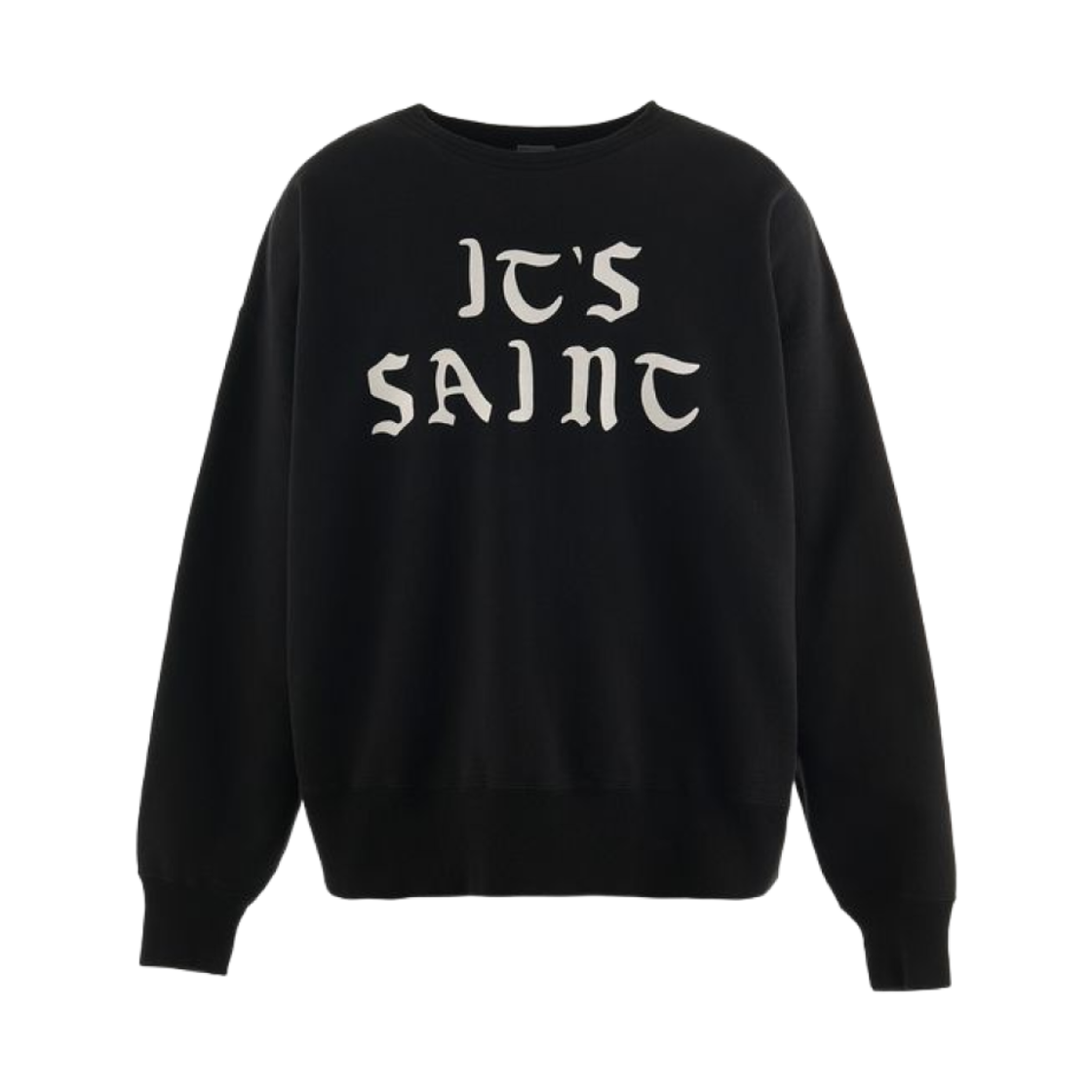 YS1-0000-028 Saint Mxxxxxx It's Saint Crew Sweatshirt Black - 24AW