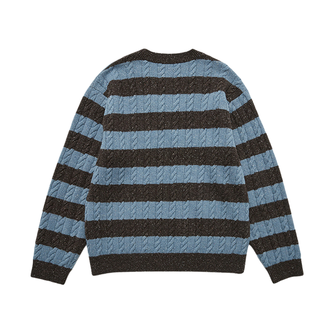 던스트 넵 스트라이프드 케이블 니트 블루 그레이(Dunst Nep Striped Cable Knit Blue Grey) - 2