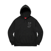 Supreme S Logo Hooded Sweatshirt Black - 22FW